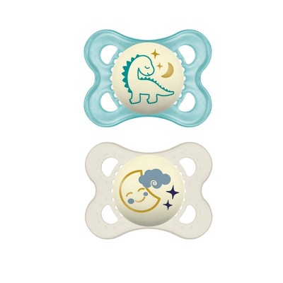 MAM Glow In The Dark Night Pacifier 0-6M - 2ct- Blue