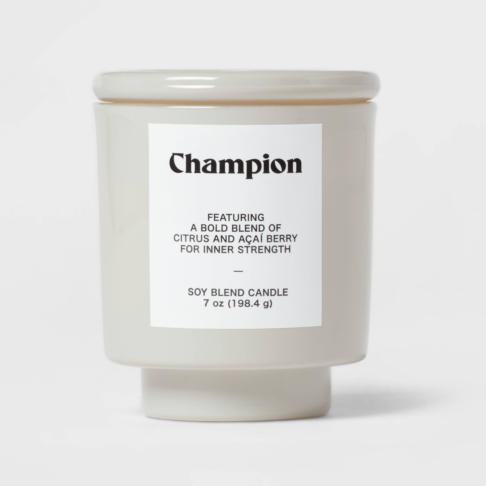 Grey Exterior Painted Glass w/ Glass Lid Citrus and Acai Berry "Champion" 7oz - Room Essentials™