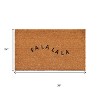HomeRoots 24" X 36" Brown Christmas Fa La La Outdoor Coir Door Mat - 3 of 4