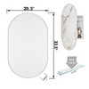 Chery Life 20x34 Inch Oval Recessed Medicine Cabinet, Metal Framed Bathroom Wall Cabinet with Mirror and Adjustable Shelves - 3 of 4