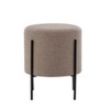 16" Modern Round Ottoman with Metal Base - WOVENBYRD - 2 of 4