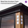 PURPLE LEAF Permanent Hardtop Gazebo Aluminum Frame Gazebo with Galvanized Steel Double Roof, Solarium Backyard Sun Room with Detachable Windows - 4 of 4