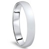 Pompeii3 4mm Dome High Polished Wedding Band 14K White Gold - 2 of 3