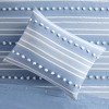 King/California King Kylar Striped Clipped Jacquard Duvet Cover Set Blue - Urban Habitat: Modern Lightweight Bedding with Button Closure - 3 of 4