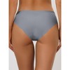 Allegra K Women's Unlined No-Show Stretch Laser Cut Solid Invisible Brief 2 Packs - 2 of 4