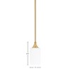 Toltec Lighting Any 1 - Light Pendant in  New Aged Brass with 4" White Muslin Shade - 2 of 2