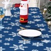 Christmas Tablecloth Rectangle, Christmas Snowflake Decoration Table Cloth Modern Waterproof Wrinkle-Free Washable Table Cover for Dining - 4 of 4