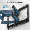 Pipishell Full Motion TV Wall Mount for 37-75" TVs, Dual Articulating Arms, Swivel & Tilt, Max VESA 600x400mm, Supports Up to 100 lbs - 4 of 4