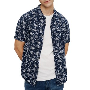 Elevenparis Mens Paisley Button Up Shirt - 1 of 2