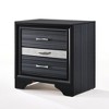Gulches Black Nightstand, 26 Inches Tall, Equipped with 3 Drawers - 2 of 4