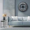Sorbus 24" Distressed Industrial Gray Oversized Round Metal Wall Clock - Beautifully decorate any wall space in the household - 4 of 4