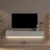 MOEPISY Floating TV Stand Wall Mounted, 67inch Modern TV Stand, Floating TV Cabinet Entertainment Center for 55 60 65 Inch TV, White - 3 of 4