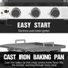 RW FLAME 3-Burner Portable Propane Griddle, 25" 304 Stainless Steel Tabletop Gas Grill, 24,000 BTU for Camping, RVs, Outdoor BBQ - 4 of 4