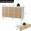 3/5/6 Drawer Dresser for Bedroom with Gold Handles, Wooden Chest of Drawers and Storage Organizer for Living Room, Entryway, or Hallway - 2 of 4
