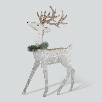 Photo 1 of Philips 48in Glitter String Buck Christmas LED Novelty Sculpture Pure White Twinkle Lights