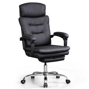 GALAXHERO Executive Leather Home Office Chair with Footrest, High Back Heavy Duty Ergonomic Desk Chair, Big and Tall with Lumbar Support - 1 of 4