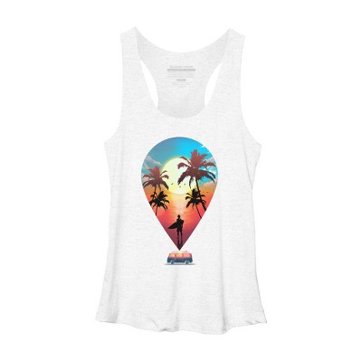 Women's Design By Humans Summer Vibes By clingcling Racerback Tank Top