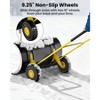 29" Steel Snow Pusher with Wheels, 5-Position Adjustable Blade & Height Handle, Back-Saving Driveway Snow Removal Tool - 4 of 4