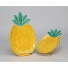 Kevins Gift Shoppe Hand Painted Ceramic Pineapple Plates - Set of 2 - image 2 of 4