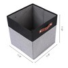 REGALWOVEN Fabric Collapsible Spacious Capacity Reinforced MDF Open Storage Bins 3 Pcs - 4 of 4