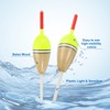 Unique Bargains High Sensitivity Plastics Fishing Float Rigs with Buoyant Balsa Wood Body 4 Pcs - 4 of 4