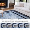 Fulvari Modern Bordered Area Rug Soft Washable Rug Non Slip Non Shedding Floor Carpet Low Pile Thin Rug, Distressed Geometric Rug - 4 of 4