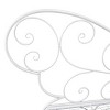 38" x 62" Metal Butterfly Outdoor Bench White - Alpine Corporation: Weather-Resistant, Garden Seating - 4 of 4