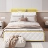 King Size Bed Frame, Upholstered Platform Bed Frame with Velvet Storage Headboard - 4 of 4