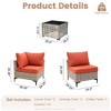 XIZZI 5PCS Furniture Set, Rattan Modular Sectional Sofa, Outside Coversation Set with Solar Coffee Table for Porch Balcony Backyard Poolside - 4 of 4