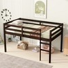 COWLOWN Twin Loft Bed with Ladder, Solid Rubber Wood Low Height Loft Bed with Storage Space & Strengthened Slats - 4 of 4