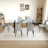 7-Piece Dining Set with Glass Table and 6 Armless Chairs - 3 of 4