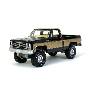 Auto World 1/64 1973 Chevy K10 4x4, Black/Gold, Exclusive Limited Edition CP7804