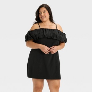 Women's Ruffle Mini A-Line Dress - A New Day™ - 1 of 3