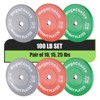 Rubber Bumper Weight Plates 10,15,25 Lbs Pairs,2-Inch Rubber Bumper Plates 100 Lbs Sets for Home Gym Workout - 2 of 4