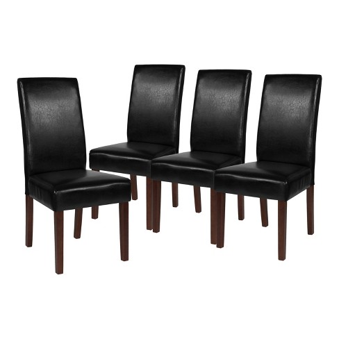 Faux leather deals parsons dining chairs