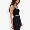 Anna-Kaci Women's Knit Crop Top with Spaghetti Straps and Ribbed Hem Summer Tank Top - 3 of 4