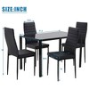 SKONYON 5 Piece Dining Table Set for Dining Room Kitchen Table with 4 Chairs - 3 of 4