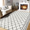 Moroccan Rug Modern Geometric Area Rug Fluffy Rug Carpet - 2 of 4