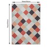 Runner Rug, Area Rug ¨C Machine Washable Plaid Checkered Non-Slip Rubberback Carpet, Modern Geometric Print - 2 of 4