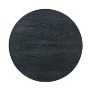 Gulches 47" Round Dining Table, Charcoal Grey Solid Wood+MDF with Pedestal Base, Rustic Wire-Brushed Finish for Home - 2 of 4