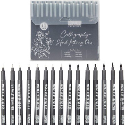 Bright Creations 15 Pieces Hand Lettering Pens for Beginners, Calligraphy Set