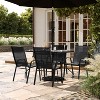 Flash Furniture Brazos 5 Piece Commercial Grade Patio Dining Set with Tempered Glass Patio Table and 4 Chairs with Flex Comfort Material Seats and Backs - 2 of 4