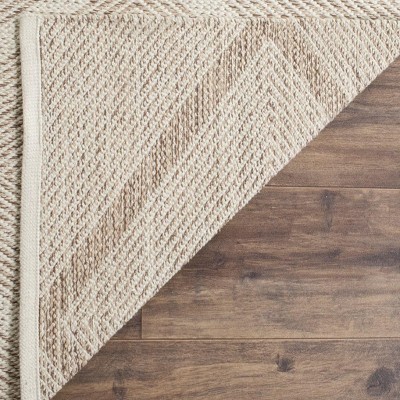 Montauk Beige 9' x 12' Handwoven Cotton Wool Area Rug