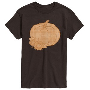 Men's - Instant Message - Muted Plaid Pumpkin Short Sleeve Graphic T-Shirt - 1 of 4