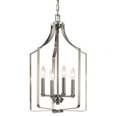 Brushed Nickel Mini Cage 4-Light Chandelier