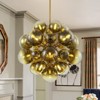 LLHZSY 21-Light Brushed Gold Chandelier with Gradient Gold Glass Shade - 23 3/5" - 2 of 4