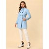 INSPIRE CHIC Women's Stand Collar Double Breasted Slant Pockets Trendy Outwear Winter Coat - 3 of 4