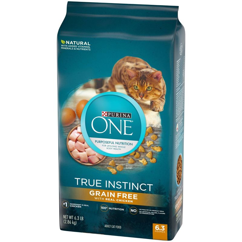 Purina ONE True Instinct Grain Free Natural Real Chicken Flavor Dry Cat Food - 6.3lbs, 6 of 8
