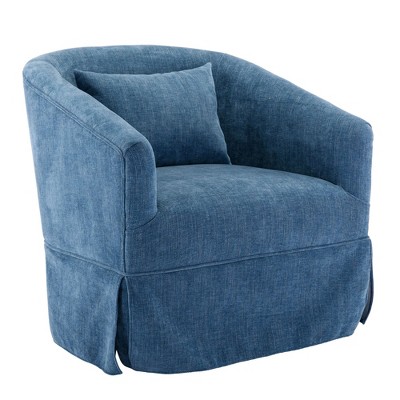 NicBex Modern Accent Chair,Teddy Upholstered Living Room Chair with Open Back,Set of 2 Barrel Dining Chair for Dining Room/Bedroom