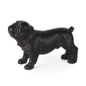 HomeRoots 8" Black Polyresin Dog Tabletop Sculpture - 1 of 4